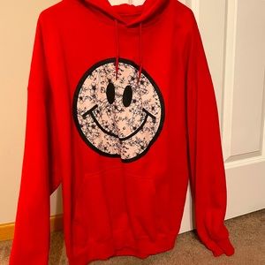 Skullhouse Designs Red Smiley Hoodie